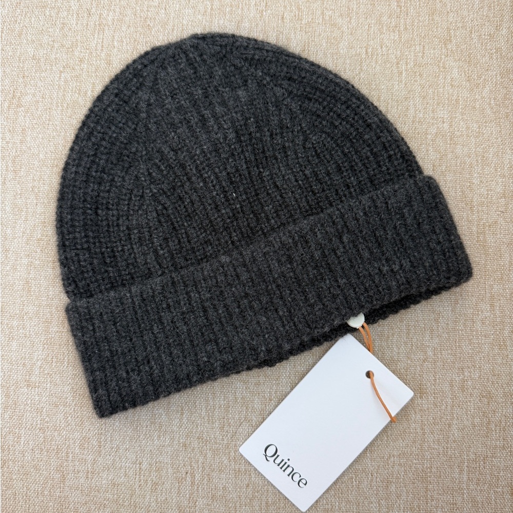 Quince Cashmere Ribbed Beanie